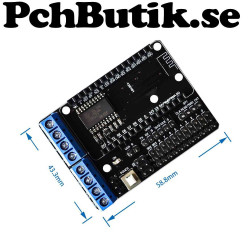ESP8266 WiFi motor control board with H bridge