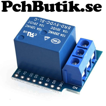 NYTT PÅ LAGER. 1 way relay module high level trigger for D1 mini