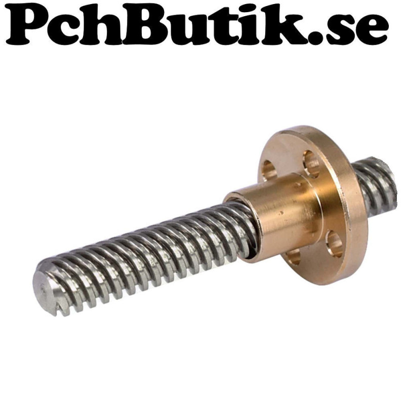 Gängstång med trapetsgänga 8x8mm. Tr8x8.00 x 100mm