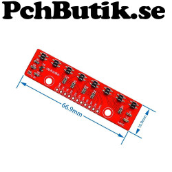 8 channel infrared tracking and line sensor module