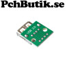 NYTT PÅ LAGER. 2-pack. USB 2.0 female humpback turn DIP 4pDIP adapter welded