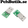 NYTT PÅ LAGER. 2-pack. USB 2.54 male humpback turn DIP 4pDIP adapter welded