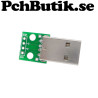 NYTT PÅ LAGER. 2-pack. USB 2.54 male humpback turn DIP 4pDIP adapter welded