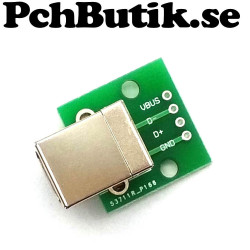 USB adapterkort med fyrkantig honkontakt