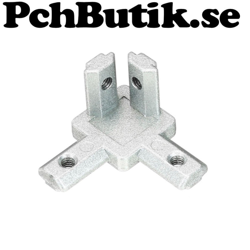 T-spår hörn vinkel aluminiumprofil 20-serie, 90grader