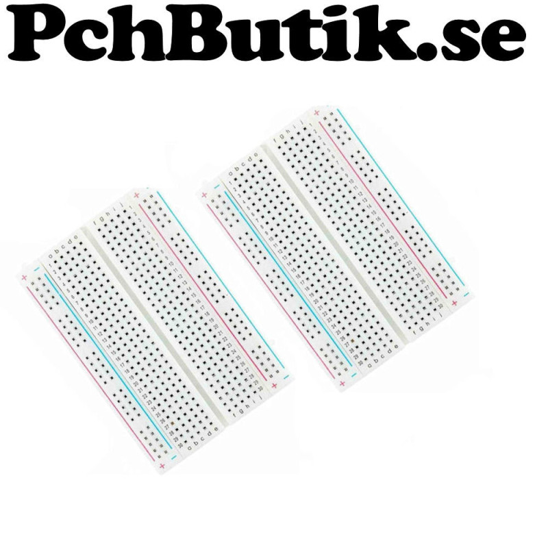2-Pack Kopplingsdäck Breadboard Protoboard 400 punkter 2-Pack Kopplingsdäck Breadboard Protoboard 400 punkter