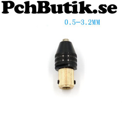 Mini chuck 0.5 till 3.2 mm för små elverktyg