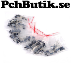 Elektrolytkondensator sortiment 1uF till 470uF Blandade elektrolytkondensatorer i praktiska påsar