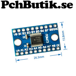 8 kanals nivåomvandlare TXS0108E för 3.3V och 5V