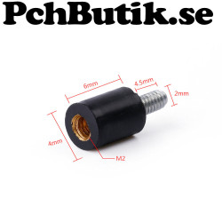 Gummidämpare M2 hona till hane för RC och drönare vibrationsdämpande gummipelare med M2 gänga