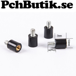 M3 male to female rubber damper for RC and drones Vibration damping rubber pillar with M3 thread