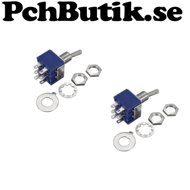 MTS 203 miniature toggle switch 6 pin on on