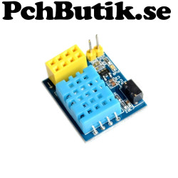 DHT11 temperatur och fuktmodul för ESP 01 WiFi