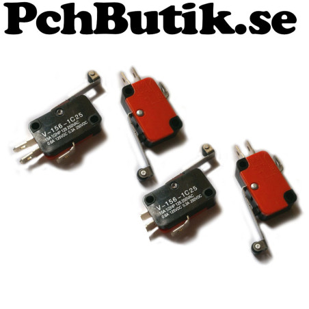 4 st Standard micro strömbrytare. Passar lite här och var.