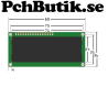 3-Pack. LCD display 2x16 1602 blå med vita tecken, Passar Arduino.