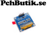 OLED display 0.96 tum,med 128x64 vita pixlar. I2C SSD1306