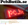 Display, punkt matrix 7219. 32 x 8 punkter, Röd