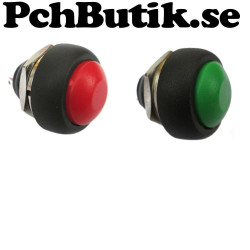 Tryckströmbrytare kit med grön och röd. 2 Strömbrytare