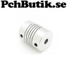 Axel adapter 5 till 10, 10 till 5mm med flex. MEK