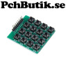Tangent matris med 4x4 knappar, Passar Arduino