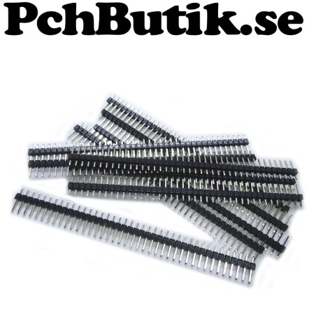 10st Stiftlist 1x40 pinnar. Passar moduler till Arduino