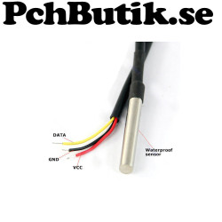 Digital vattentät temperatur givare DS18 B20. Passar Arduino