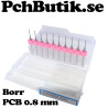 10 pack, Borr 0.8mm för kretskort