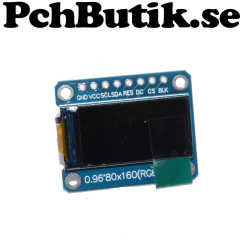 0.96 tum, fullfärgs skärm 80x160 pixel