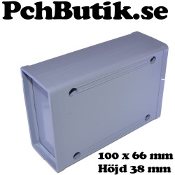 Inbyggnadslåda i plast med frontpanel