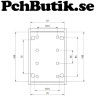 Inbyggnadslåda i plast med frontpanel