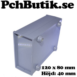 Inbyggnadslåda i plast med frontpanel