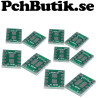10-pack, SOT23 SOP-10pinnar till 2.54 mm