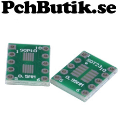 10-pack, SOT23 SOP-10pinnar till 2.54 mm