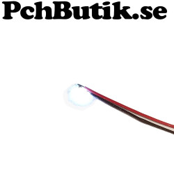 10-pack. Liten vit lysdiod med kabel