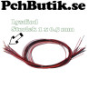 10-pack. Liten vit lysdiod med kabel