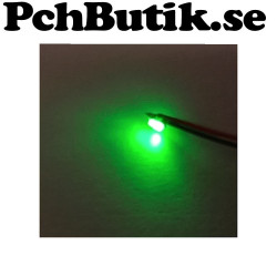 10-pack. Liten grön lysdiod med kabel