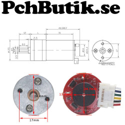 Utväxlad motor 60 rpm, 25GA-370