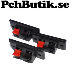 Högtalarkontakt, 2 poler en röd och en svart