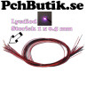 10-pack. Liten rosa lysdiod med kabel