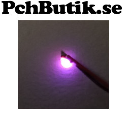 10-pack. Liten rosa lysdiod med kabel