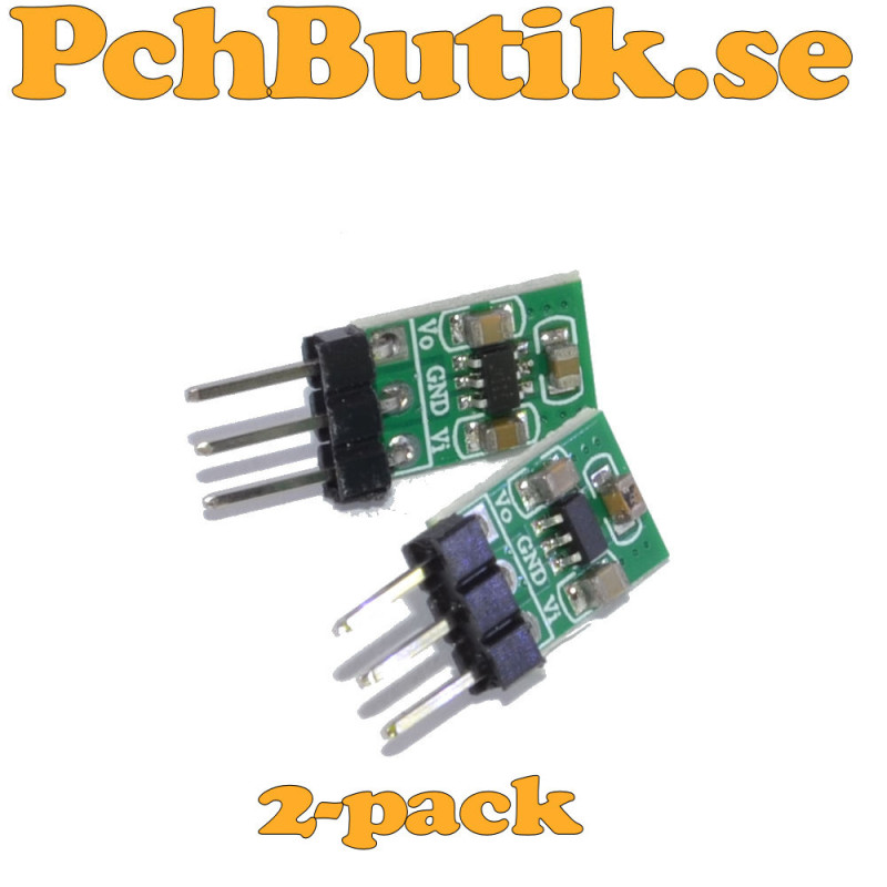 2-pack, DC-DC stabil 3.3 Volt DC ut