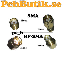 Antenn 2.4GHz SMA koaxial kabel till IPX, 100mm