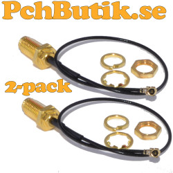 2-pack SMA koaxial kabel till IPX, 100mm