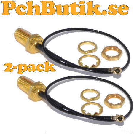 2-pack SMA koaxial kabel till IPX, 100mm