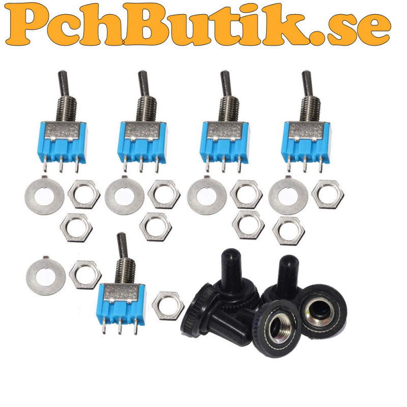 5-pack, Mini strömbrytare och skydd.