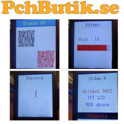 1.8 tum, TFT LCD Display, 5 mallar