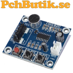 Spela in 10 sekunder audio, mikrofon. ISD1820