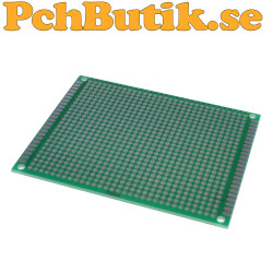 Kretskort för experiment och prototyp, glasfiber 7x9cm