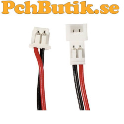 5 st. Micro JST XH1.25 2P hona med kabel, och hane med kabel.