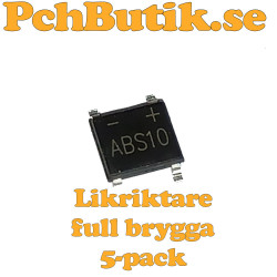 5-pack, Liten likriktare ABS10, 1 Ampere.